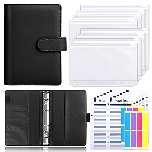 SKYDUE Cash Envelopes for Budgeting, Budget Binder with 8PCS A6 Binder Pockets,12PCS Expense Budget Sheets,Budget Envelopes System for Money Saving