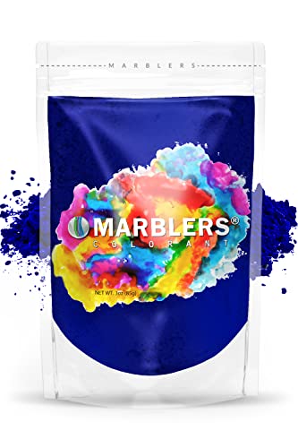 MARBLERS Matte Powder Colorant 3oz (85g) [Matte Deep Blue] | Pigment | Dye | Resin | Craft | Paint | Grout | Concrete | Cement | Epoxy | Nail Polish