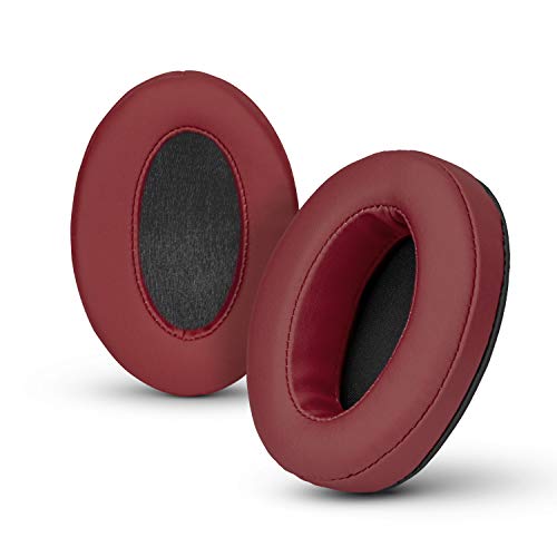 Image of Brainwavz Angled Memory Foam Earpad - Suitable for Large Over The Ear Headphones (Angled, Dark Red)
