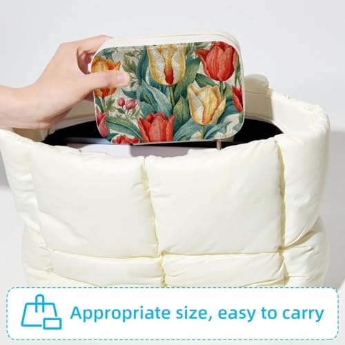 Boîte à bijoux portable tulipe pour ranger bagues et boucles - 6