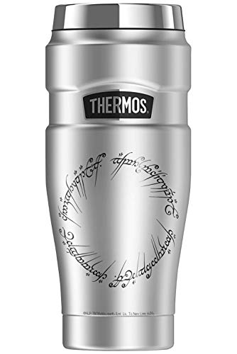 The Lord Of The Rings Mordor Script, THERMOS STAINLESS KING Stainless Steel Travel Tumbler, Vacuum insulated & Double Wall, 16oz