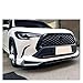 Compatible For Toyota Corolla Cross 2020-2022 GR Style Car Front Bumper Lip Spoiler Body Kit Glossy Black Carbon Fiber Look(Black)