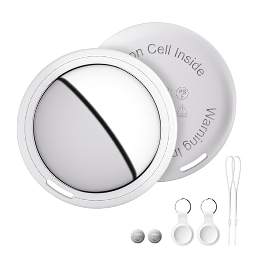 Bnlei Smart Air Tracker Tag kompatibel mit Apple Wo ist? (nur iOS), Inklusive Ersatzbatterie, Bluetooth Tracker Tag Key Finder für Schlüssel, Fahrrad, Wallet, Koffer, Reisepässe (Weiß, 2-Pack)