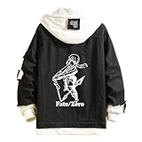 ISaikoy Anime Fate Grand Order Denim Jacket Fate Zero Long Sleeve Jeans Sweatshirt Sweater Hoodie Costume
