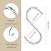Pafeooui 100 Pcs 2.8“ Heavy Duty S Hooks for Elastic Rope – Rust-Resistant Steel Bungee Cord Hook with Metal S Hooks for Secure Hanging (Indoor & Outdoor Use)