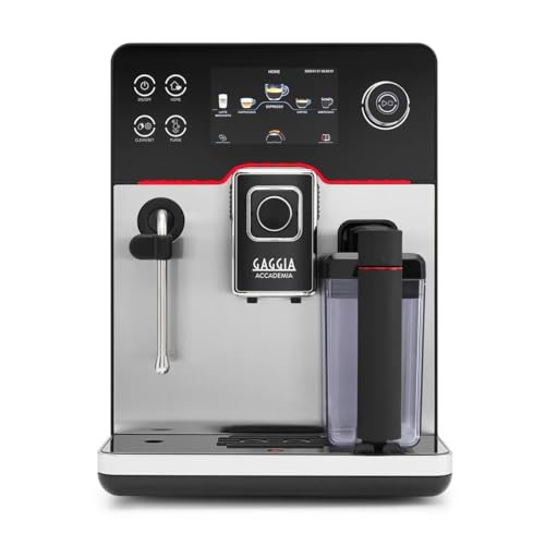 Gaggia Accademia One Touch Fully Automatic Bean to Cup Coffee Machine, Cappuccino & Espresso Maker with 19 One-Touch Recipes (Stainless Steel)