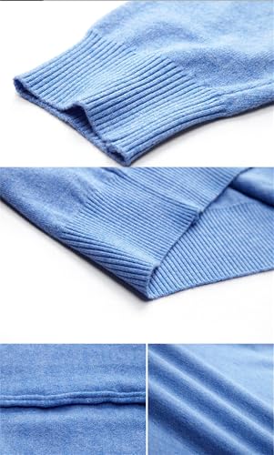 Dcvmvmn Men V-Neck Sweater Thin Casual Bottoming Solid Color Knit Sweater3