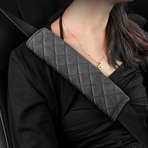 2 Almohadillas Para Cinturón De Seguridad - Terciopelo Suave, Protección Para Hombros, Universal Para Coche Y Viajes