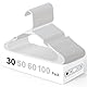 Plastic Hangers 30 Pack,Space Saving Notched Hangers, Space Saving Slim Hangers, Heavy Duty Clothes Hanger for Coats,Pants,Dress,Shirts,White&Black,