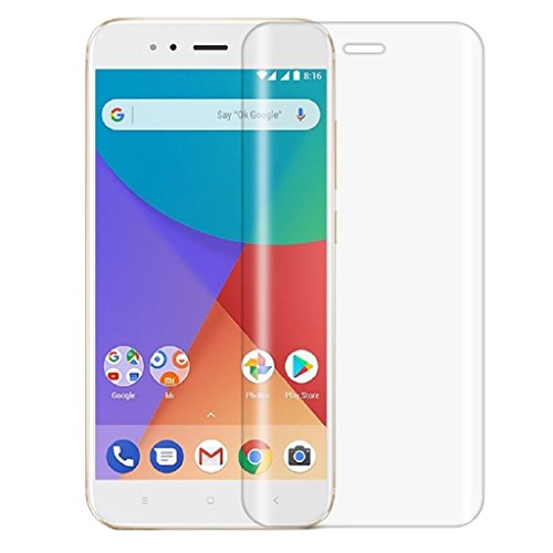 mylb [2 Pack] Xiaomi Mi A1 Screen Protector, New Slim Soft TPU [Maximum Coverage] Full Cover Screen Protector for Xiaomi Mi A1（Note: Non-Tempered Glass Film） (Transparent)