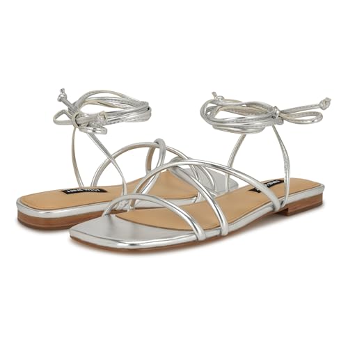 Nine West Women's Mikila Sandal, Silver 040, 6 — view 5