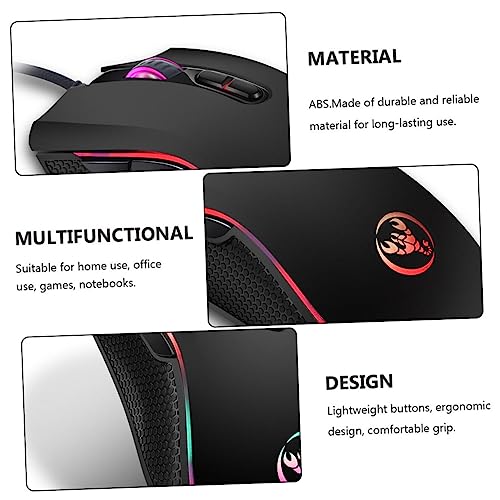Ratón gaming RGB SHINEOFI con cable ratón luminoso dpi ajustable 3