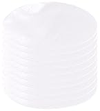 AGT Bügelflicken-Set: Schnellhaftende Bügelflicken aus Baumwolle, 10 Stück in weiß (Patches)