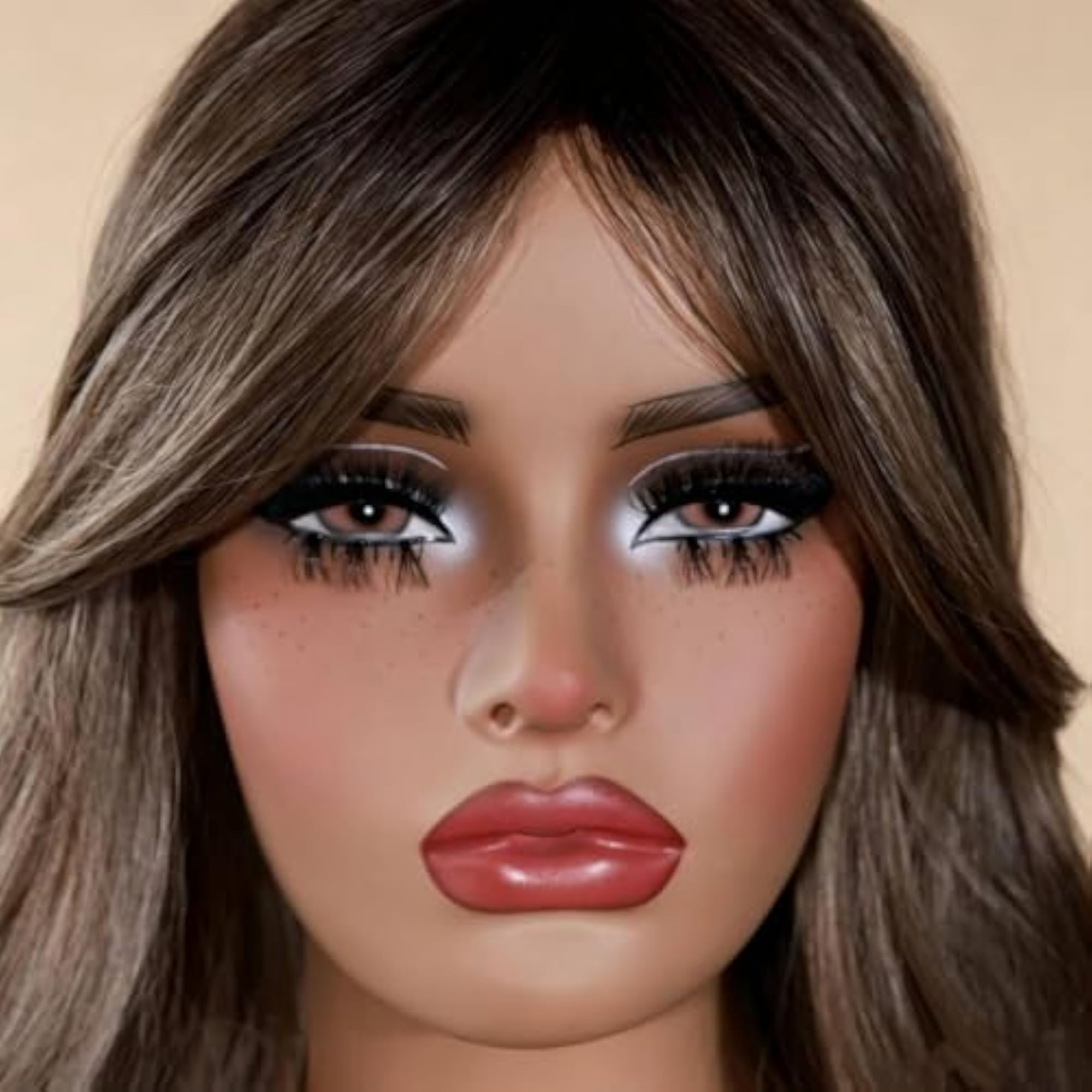 Sculpted Hair Mannequin Head with Shoulders for Display