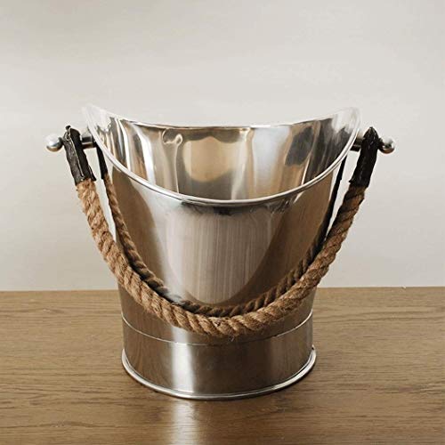 Cubo de hielo de acero inoxidable portátil para mantener bebidas frías 5
