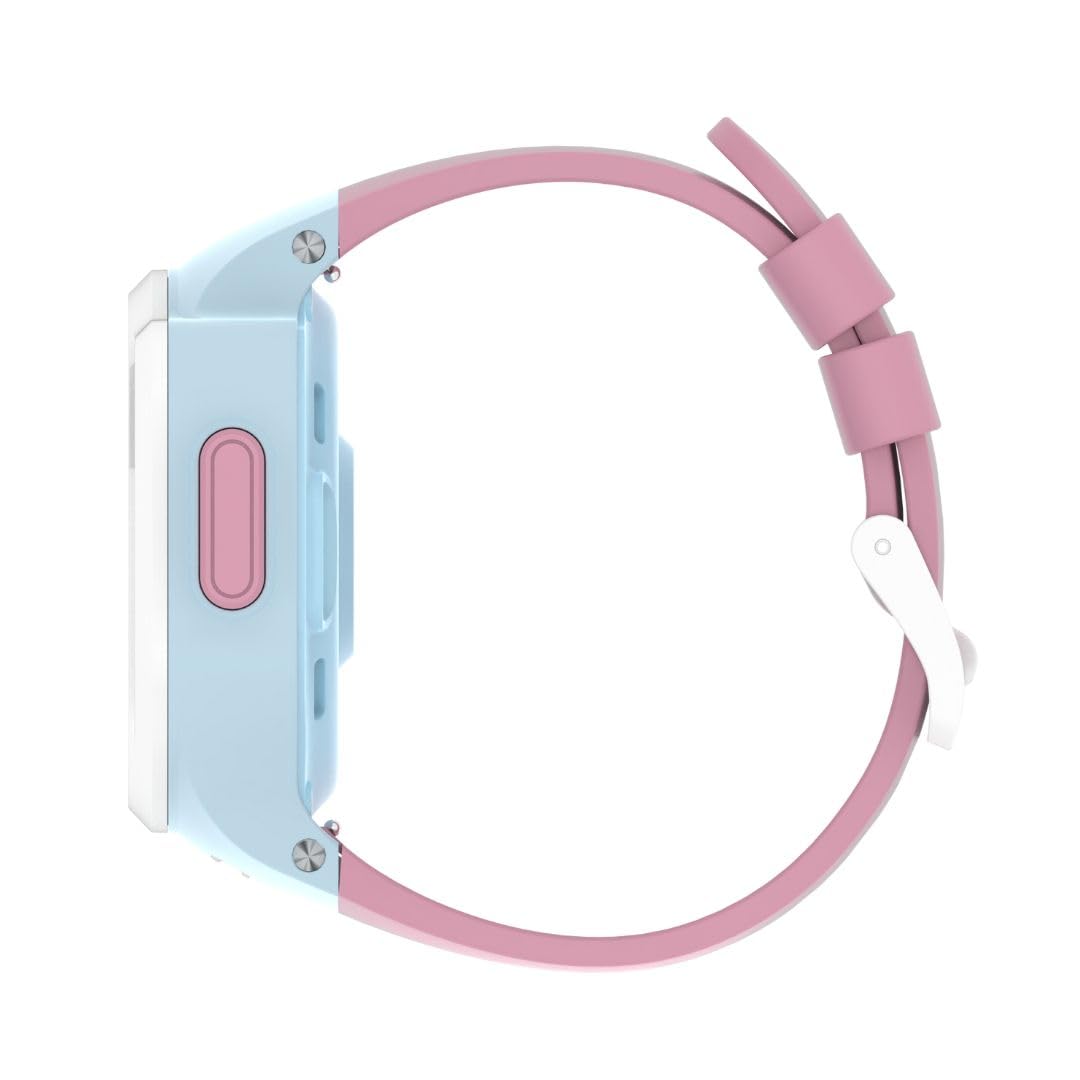 Smart Kids Stellar - Montre Connectée Enfant 4G avec Appels Vidéo HD, GPS Précis, Zone Sécurisée, SOS, Podomètre, Jeux et MP3 - Étanche pour Aventures Quotidiennes - 2 Ans Garantie (Rose)