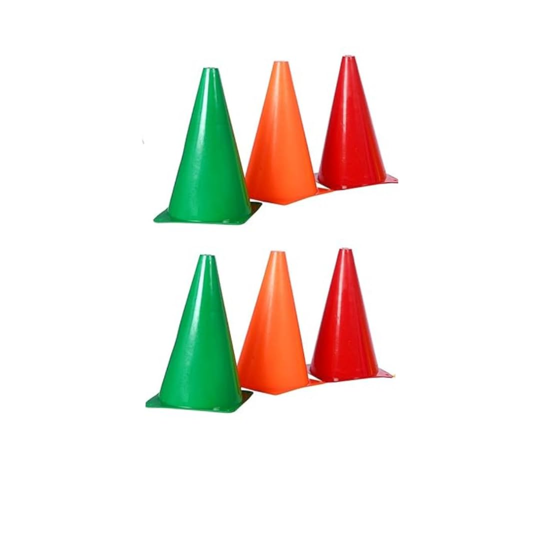 Boundary Cones for Cricket 6 Inch Agility Marker Soccer Football Cones Multicolor (Set of 6)-image-37
