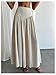 Milumia Women's Pleated Flowy Long Skirts High Waist Maxi Skirt with Pocket Apricot XX-Large
