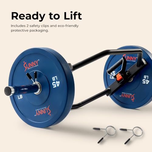 Sunny Health & Fitness Olympic Hex Trap Bar, Swivel Handles for Deadlifts - image 6