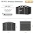 Aoxun 9.4x7.3x6.5 FT Outdoor Storage Shed, Garbage Can, Outdoor Metal Shed for Tool, Garden, Bike, Placed in Patio, Garden (Black)