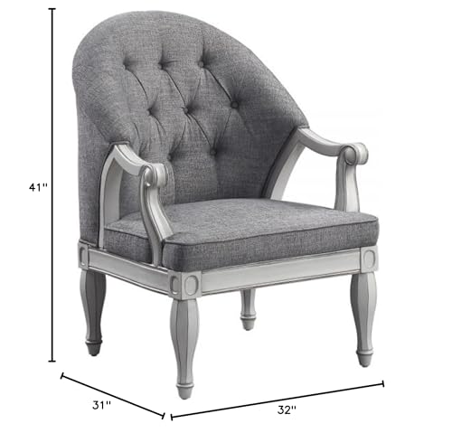 Sillón Tela Plegable Gris miniatura 3