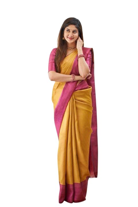 Women Soft Lichi Silk Saree – Rich Pallu & Jacquard Work All Over with Exclusive Jacquard Border Blouse-picture-34
