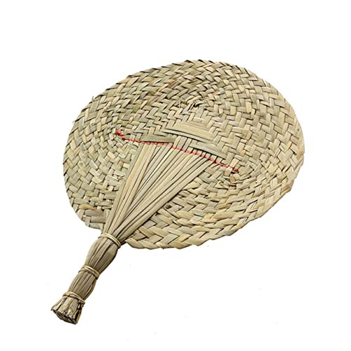 PRETYZOOM Abanicos De Bambú Naturales Tejidas a Mano, 5 Piezas, Abanico Plegable Ecológico De Hojas De Palma, Ventilador Portátil Para Verano, Obsequio Tradicional Artesanal