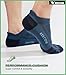 KEECOW Ankle Socks 6-9 Blue Athletic For Mens Womens 6 Pairs - Cushioned, Breathable, Performance