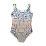 YUUHHUA Kids Girls Bodysuit Halloween Cosplay Costume Dress Up Concert Outfit Singer Fans Dance Leotard Swimsuit (colordul, 7-8 Years)