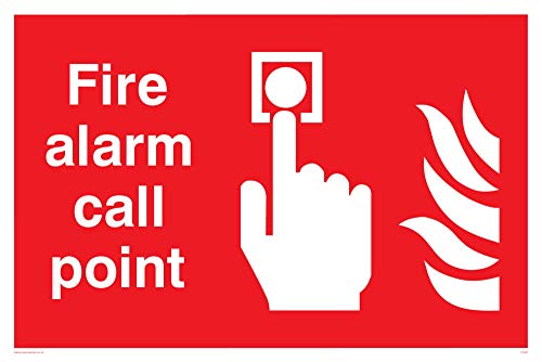 Viking Segni Fv341-A4L-3 M Sign "Fire Alarm Call Point, 3 Mm, 300 Mm Altezza X 200 Mm Larghezza Rigido In Plastica