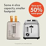 bella 4 Slice Slim Toaster, Fits-anywhere™ Kitchenware, 6 Setting Shade Control with Reheat & Cancel Buttons, Fits Sourdough, 10” Long Slot, Anti Jam & Auto Shutoff, 900 Watt, Oatmilk