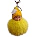 Produktbild XXYsm Schlüsselanhänger Elegant Weich Keychain Handtaschenanhänger Dekor Niedlichen Plüsch Ball PomPom Schlafen Puppe Gelb