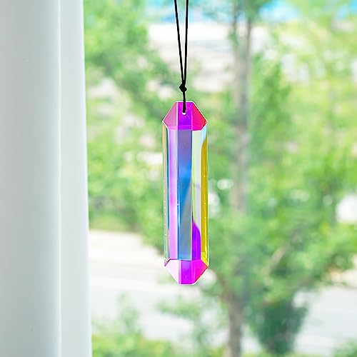 Hanging Chandelier Crystals Prisms Crystal Suncatcher Ab-Colors Hexagone Hanging Chandelier Prism Pendant Home Decoration Diy Craft(120Mm) #TOP3