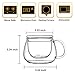 Lezero 13oz Tea Infuser Cups Kits, Glass Mugs with Filter Basket and Lid for Loose leaf Tea Brewing, Heat Resistant, Lead-free, Microwave & Dishwasher Safe
