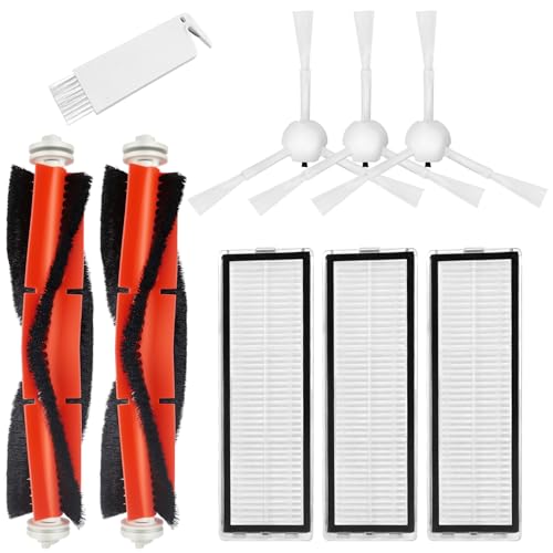 9 pezzi di accessori di ricambio per Xiaomi Dreame F9 per Mijia 1C 2C 1T STYTJ01ZHM STYTJ02ZHM Robot aspirapolvere, 2 spazzole a rullo 3 filtri 3 spazzole laterali 1 spazzola per la pulizia