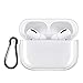 Produktbild laxikoo Silikon Hülle für AirPods Pro, Tragbare transparente Schutzhülle AirPods Pro mit Karabiner, [Front-LED Sichtbar] Unterstützt kabelloses Laden Stoßfeste Silikonhülle für AirPods Pro Hülle 2019
