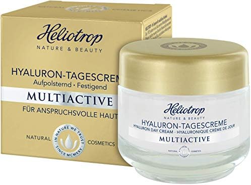 HELIOTROP Naturkosmetik Multiactive Hyaluronic Day Cream, Instant Effect for a Fresh, Rejuvenated Complexion, Prevents Premature Ageing Processes, Vegan, 50 ml