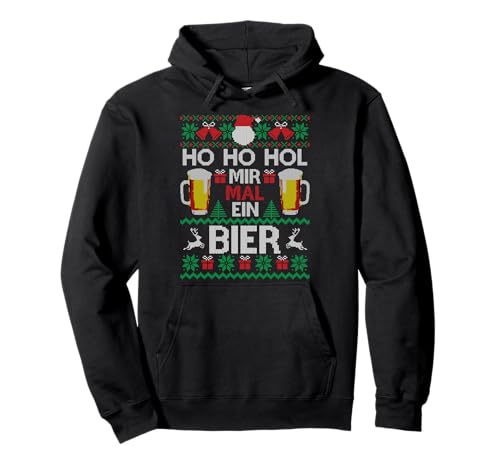 Bier Weihnachtspullover 25 Ho Ho Hol Mir Mal Ein Bier I Lustiger Ugly Christmas Pullover Hoodie