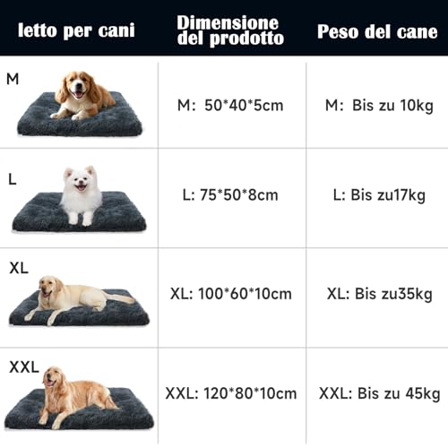 MDDK DY Hundebett, katzenbett, klein Hundekissen Waschbare, Flauschige Hundematte, Langer Plüsch, weiche Polsterung, multifunktional Hundekistenmatratze, Dunkelgrau,50x40x5cm