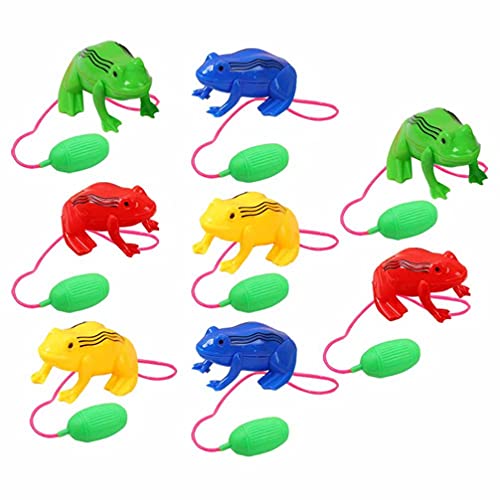 Balacoo 8214E5E1JQBK20821FAC 8Pcs Frog Jumping Toys Finger Pressing Funny Bouncing Frog Toys Frog Figures Forest Animal Figurines Pvc Inflatable Animal Toys thumb #1