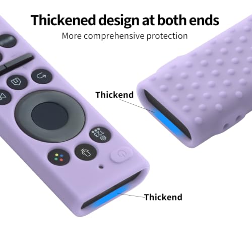 Image of Oboe Silicone Tv Remote Cover Compatible with Samsung Smart Tv Remote 2026 Model BN59-01498A Open Key Case with Lanyard (Lavender Purple) [REMOT E NOT Included]