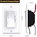 0-10V Dimmer Switch for LED/ CFL/ Incandescent/ Halogen, 3-Way or Single Pole Low Voltage Dimmer Switch, 600W Max, ETL Listed, Wall Plate Included, White 1-Pack