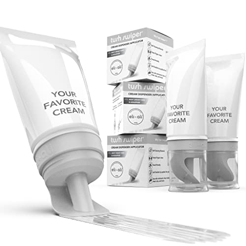 Image of Eli & Ali Tush Swiper - Diaper Rash Cream & Butt Paste Applicator - Universal Fit for Most Diaper Creams | Mess-Free & Hygienic Alternative to Cream Spatula - Carry Less Baby Gear - Grey, 3 Pack