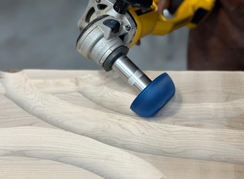 Kutzall Extreme Contour Wheel, 2 (50.8mm) Dia. X 3⁄8 (9.5mm) Bore, Coarse - Wood Carving Die Grinder Accessory for Milwaukee, DeWalt, Bosch. Adapter Included. Abrasive Tungsen Carbide, CW200X90