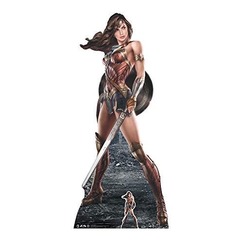 STAR CUTOUTS DC Comics Wonder Woman (Graphic Artwork) Life Size Cardboard Cut Out, Multi Colour