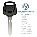 Keyless2Go Replacement for New Uncut Transponder Ignition 4D60 Chip Car Key NI01T (2 Pack)
