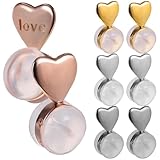 DOITOOL Levantadores de Pendientes de Silicona en Forma de Corazón, 8 Cierres para Pendientes de Botón, Ideales para Accesorios de Mujer