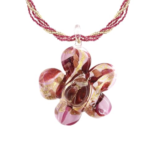 Collier en verre de Murano et argent 925 Venetiaurum bijou d'exception