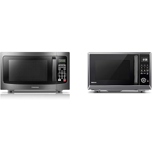 TOSHIBA EM131A5C-BS Countertop Microwave Ovens 1.2 Cu Ft & Air Fryer Combo 8-in-1 Countertop Microwave Oven