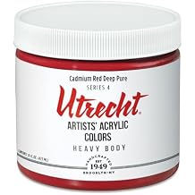 Utrecht Artists Acrylic Paint - Cadmium Red Extra Deep, Pint